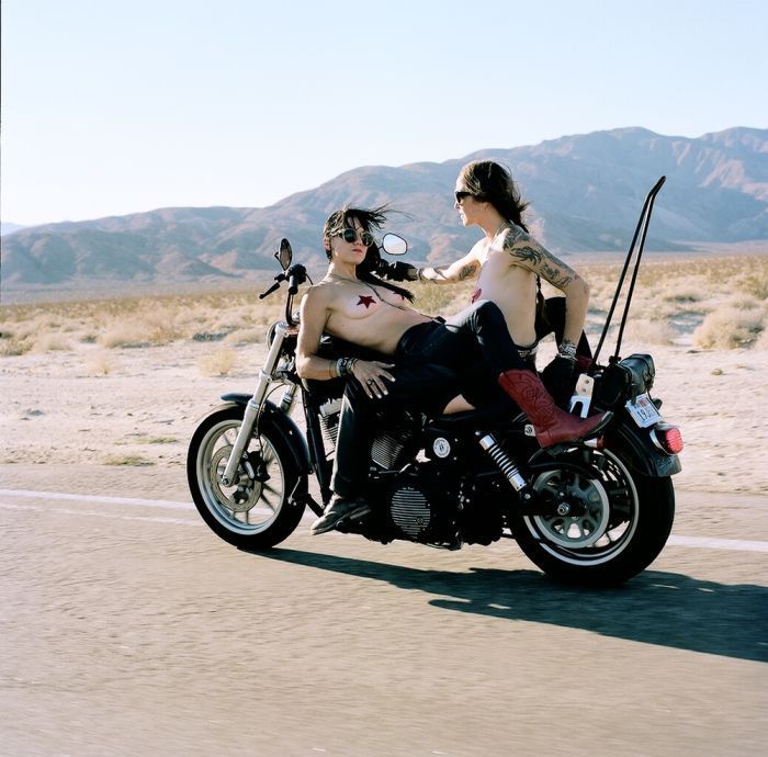 Girls on a motorcycle in Bremen